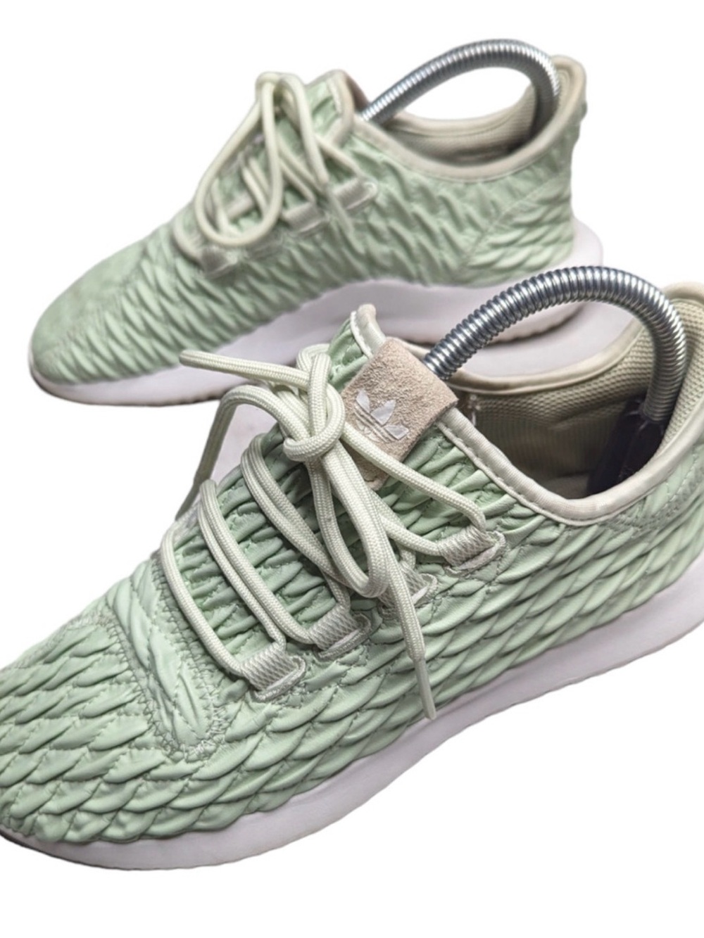 Adidas Leather Textured Tubular Shadow 3D Mint Green Athletic Sneaker